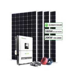 20kw di grid sistem tenaga surya rumah tanpa baterai