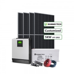 instalasi mudah 5kw perumahan dari grid sistem tenaga surya