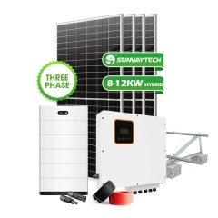 Penyimpanan Energi Surya 5Kw 10Kw 15Kw 20Kw Sistem Energi Surya Hibrid dengan Bank Baterai